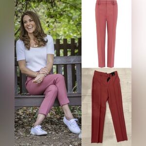 Marks & Spencer Dark Rose Autograph Slim Leg Cropped Trousers-ASO Kate Middleton